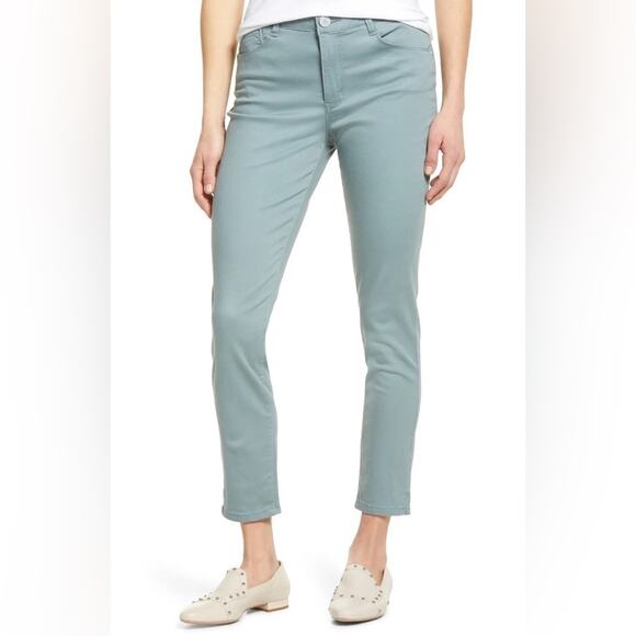 Wit & Wisdom Dusty Blue AbSolution High Waist Ankle Skinny Pants Size 0 - Picture 1 of 16